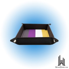 FOLD UP DICE VELVET TRAY PRIDE NONBINARY